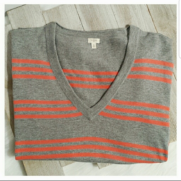 J.Crew Striped V-Neck Sweater - Picture 3 of 5